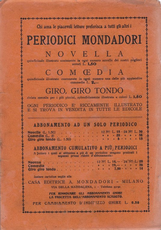 Comoedia - Periodico di commedie e di vita teatrale. N …