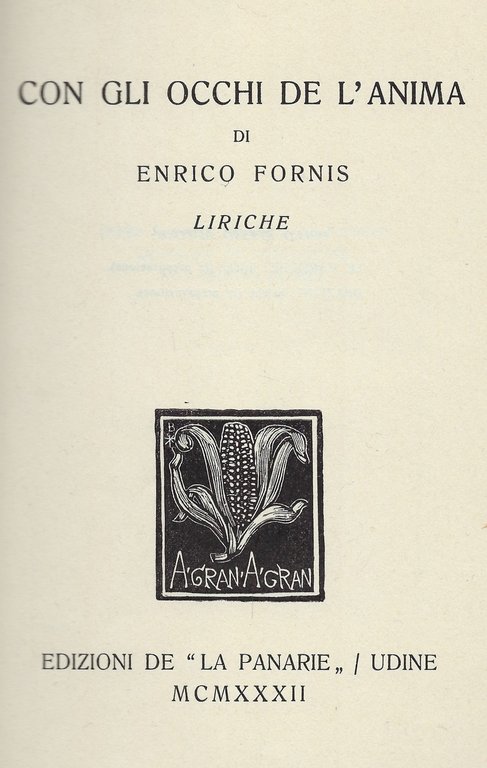 Con gli occhi de l'anima di Enrico Fornis. Liriche.