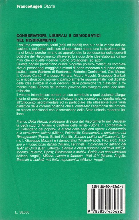 Conservatori, liberali e democratici nel Risorgimento