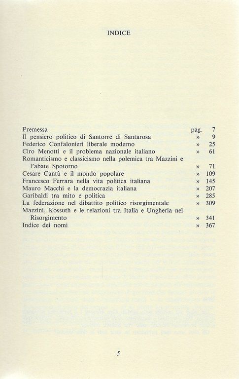 Conservatori, liberali e democratici nel Risorgimento