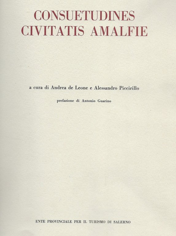 Consuetudines Civitatis Amalfie