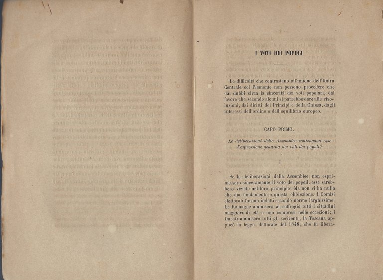 Considerazioni sull'Italia centrale