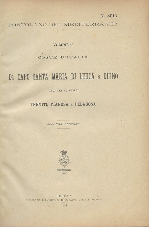 Coste d'Italia da Capo S. Maria di Leuca a Duino …