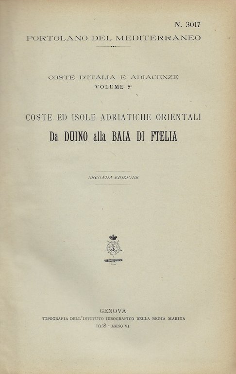 Coste d'Italia e adiacenze - Coste ed isole adriatiche orientali …