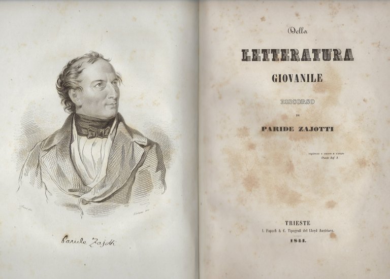 Della Letteratura giovanile. Discorso di Paride Zajotti.