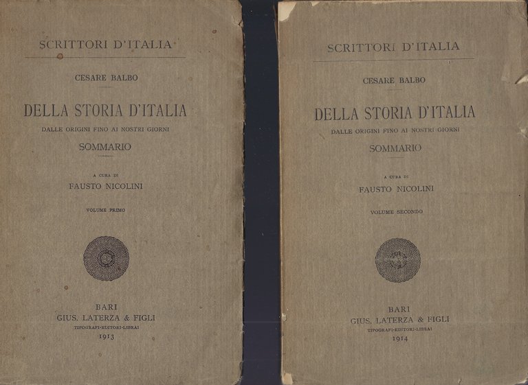 Della Storia d'Italia. Dalle origini fino ai nostri giorni. Sommario.