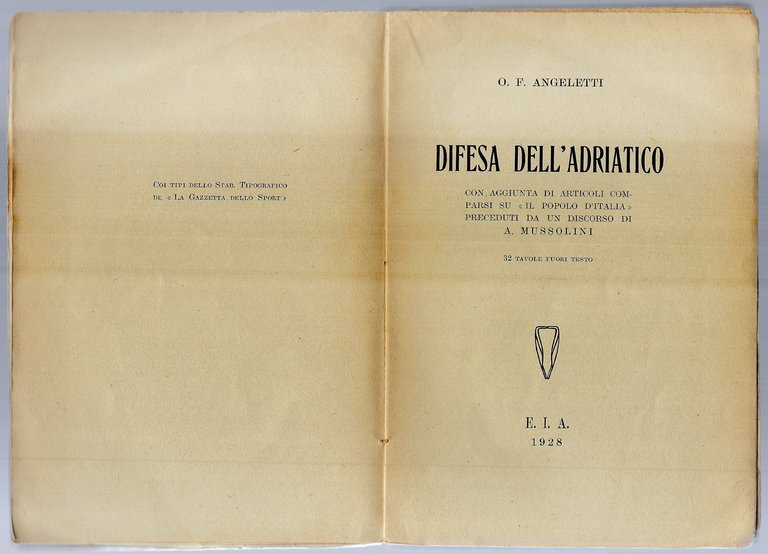 Difesa dell'Adriatico con aggiunta di articoli comparsi su "Il Popolo …