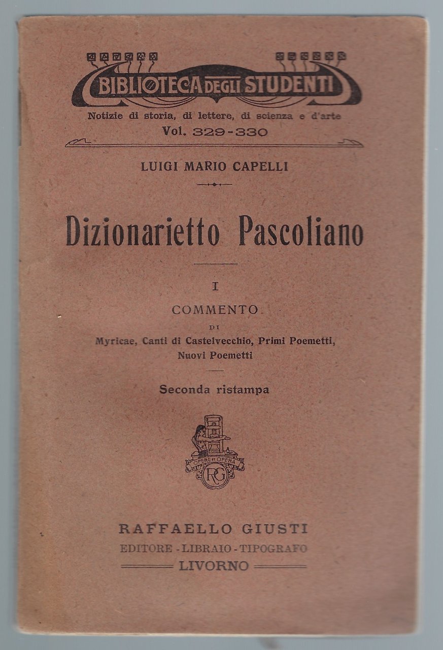 Dizionarietto Pascoliano. I .