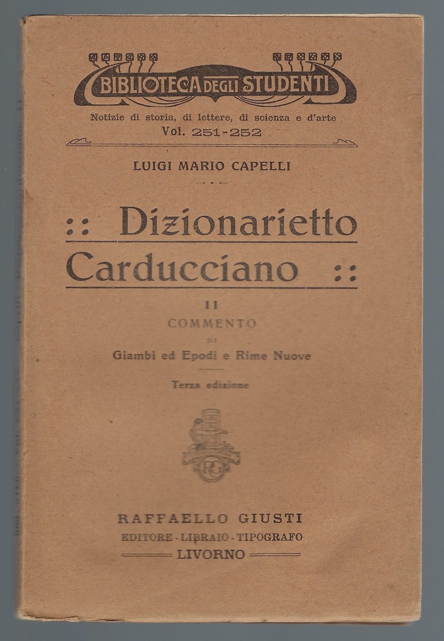 Dizionarietto Carducciano. II.