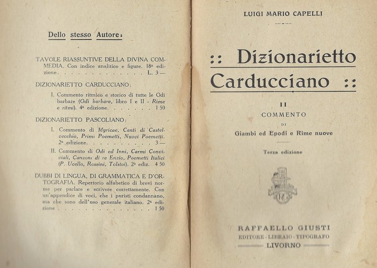 Dizionarietto Carducciano. II.