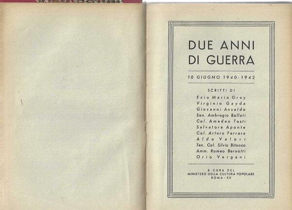 Due anni di guerra