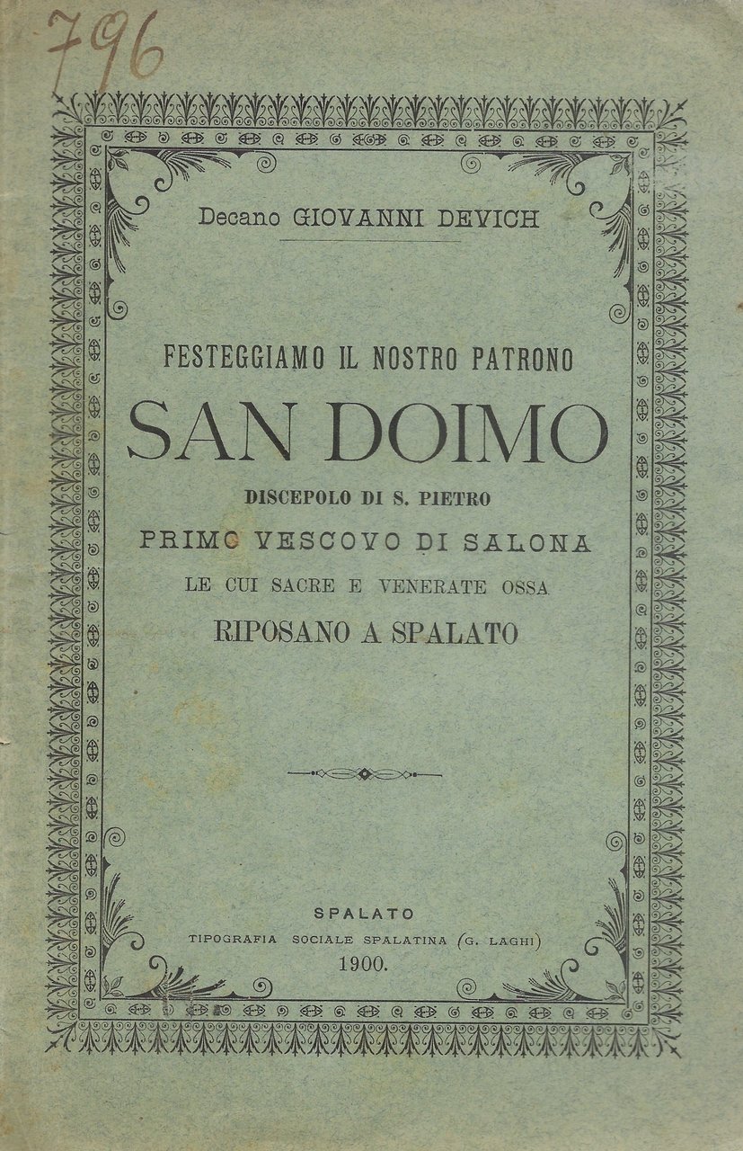 Festeggiamo il nostro Patrono San Doimo discepolo di S. Pietro …