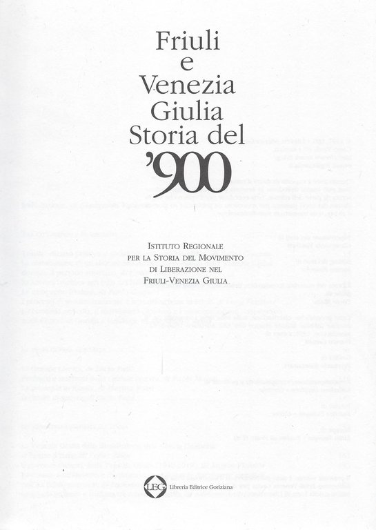 Friuli e Venezia Giulia - Storia del 900