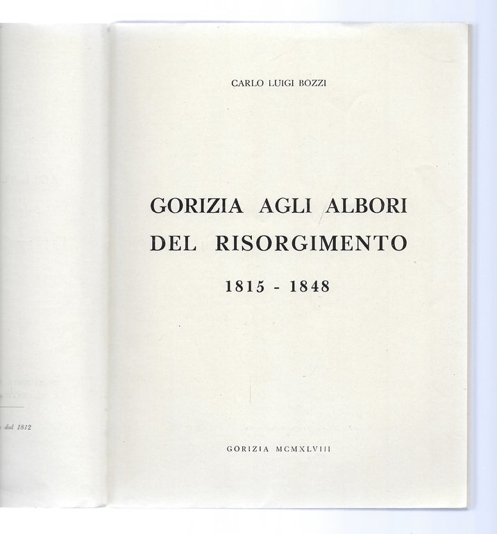 Gorizia agli albori del Risorgimento 1815-1848