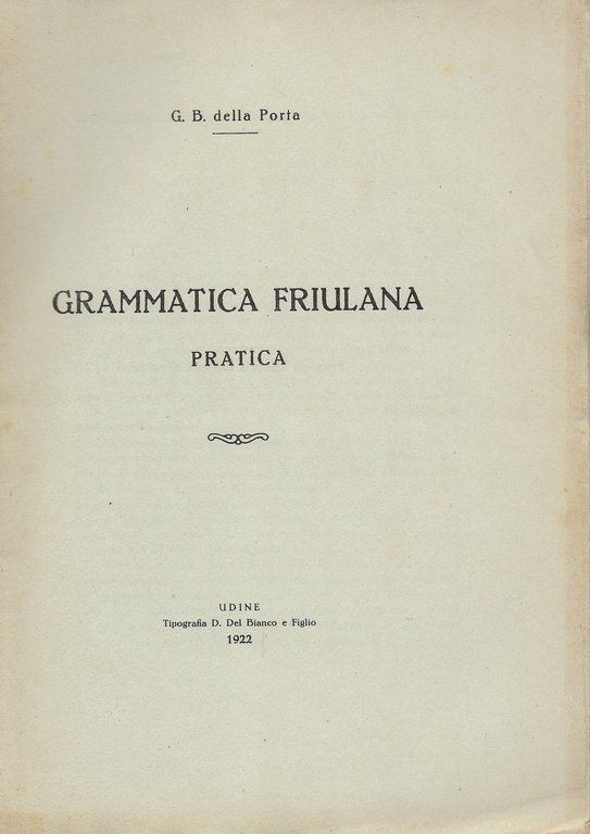 Grammatica friulana pratica