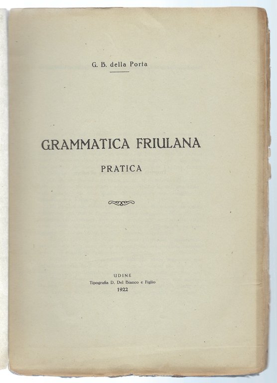 Grammatica friulana pratica