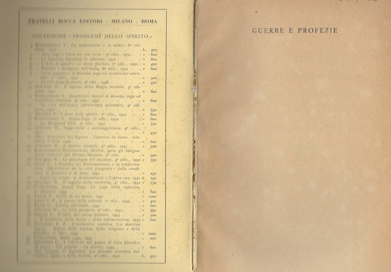 Guerre e profezie
