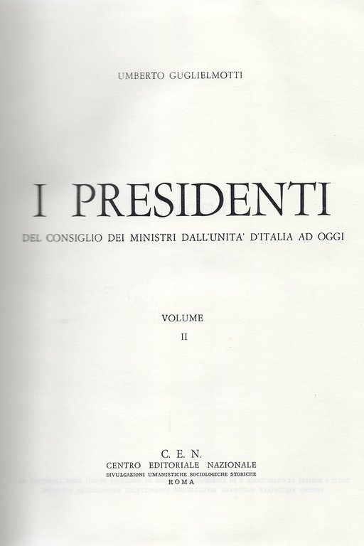 I presidenti del consiglio dei ministri dall' unità d'Italia ad …