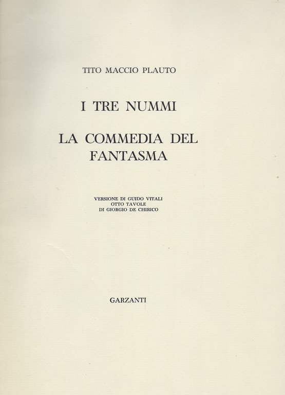I tre Nummi La Commedia del fantasma