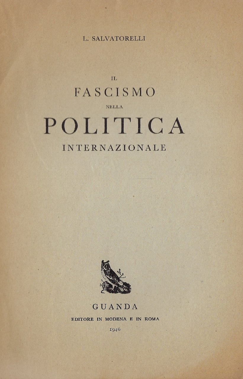 Il fascismo nella politica internazionale