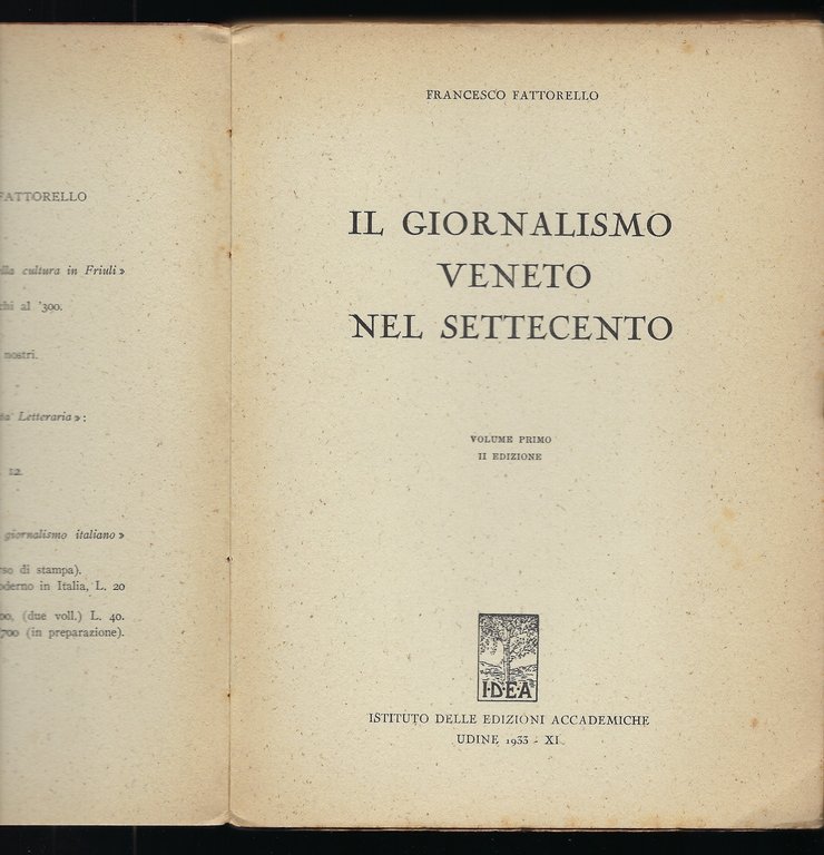 Il giornalismo Veneto nel Settecento