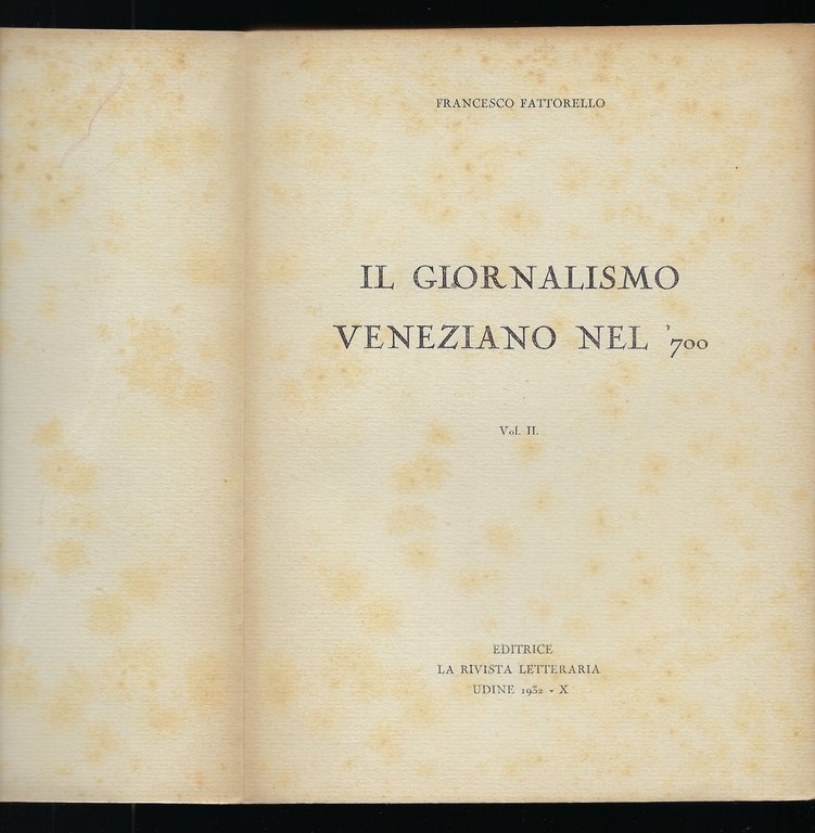 Il giornalismo Veneto nel Settecento