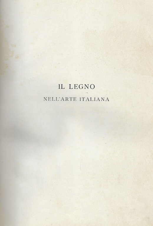 Il legno nell'Arte Italiana