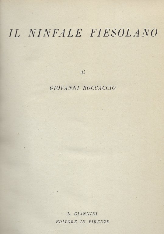 Il ninfale fiesolano