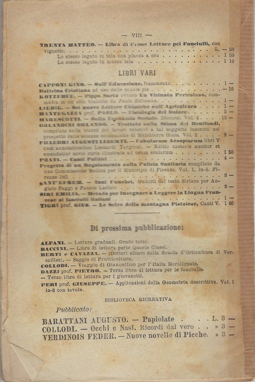 Il viaggio per l'Italia di Giannettino.