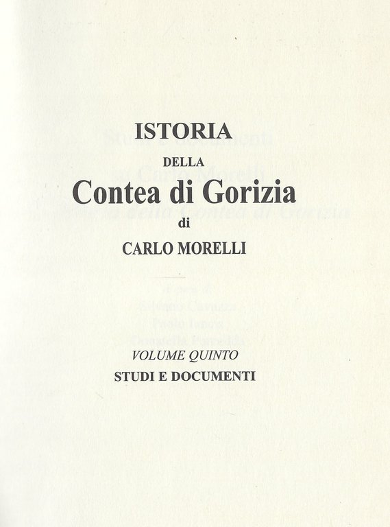 Istoria della Contea di Gorizia