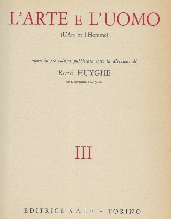 L'Arte e l'Uomo (3° Volume)