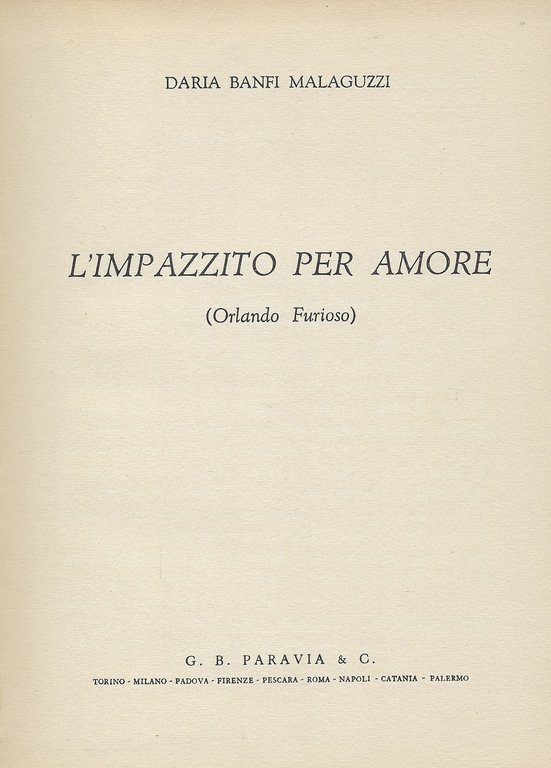 L'impazzito per amore (Orlando Furioso)