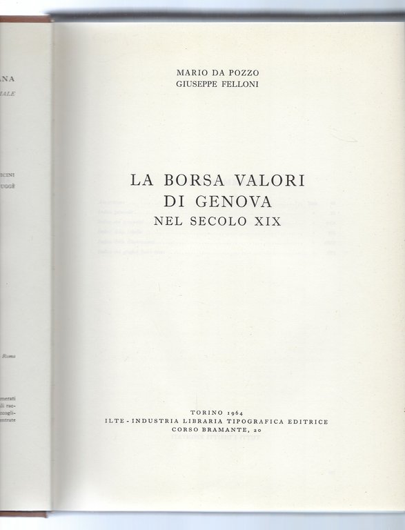 La borsa valori di Genova nel secolo XIX