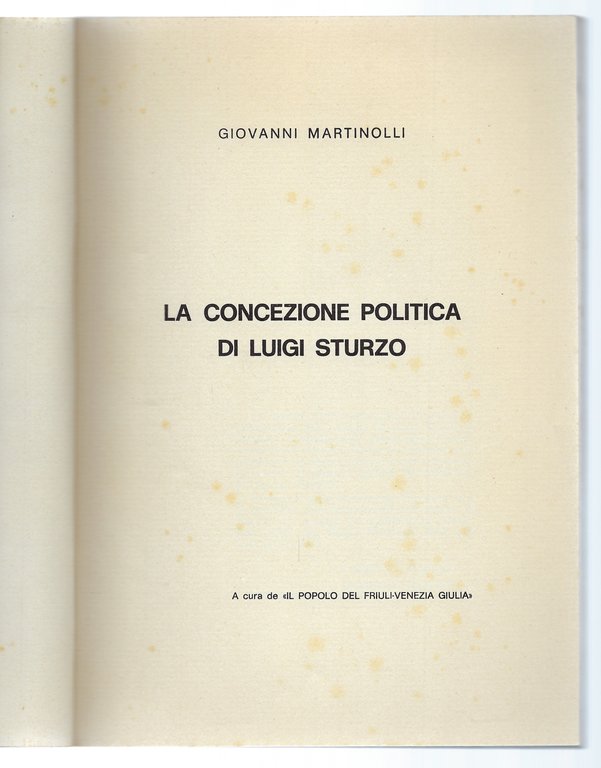 La Concezione politica di Luigi Sturzo
