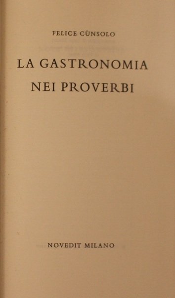 La Gastronomia nei proverbi