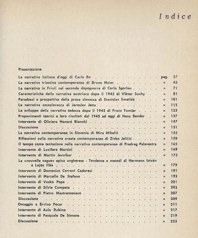 La Narrativa oggi