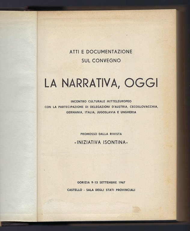 La Narrativa oggi