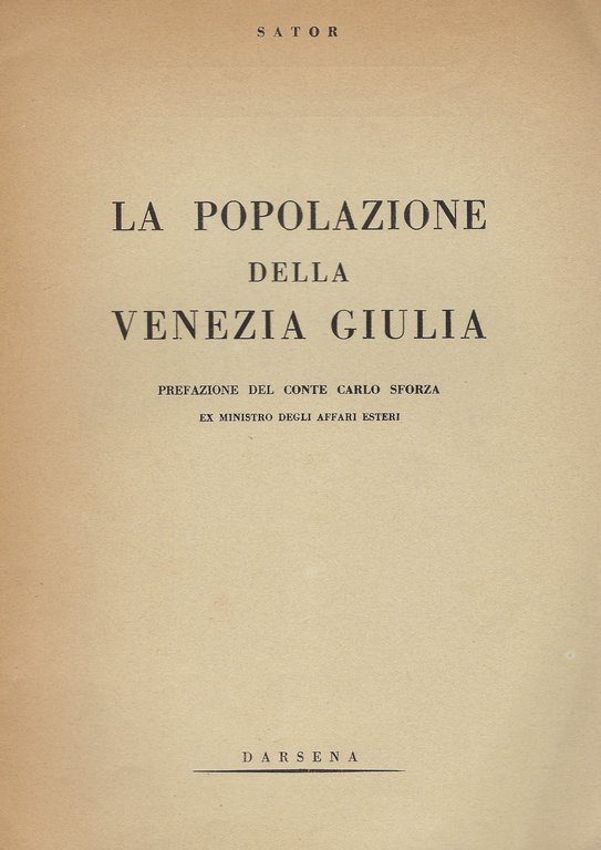 La popolazione della Venezia Giulia