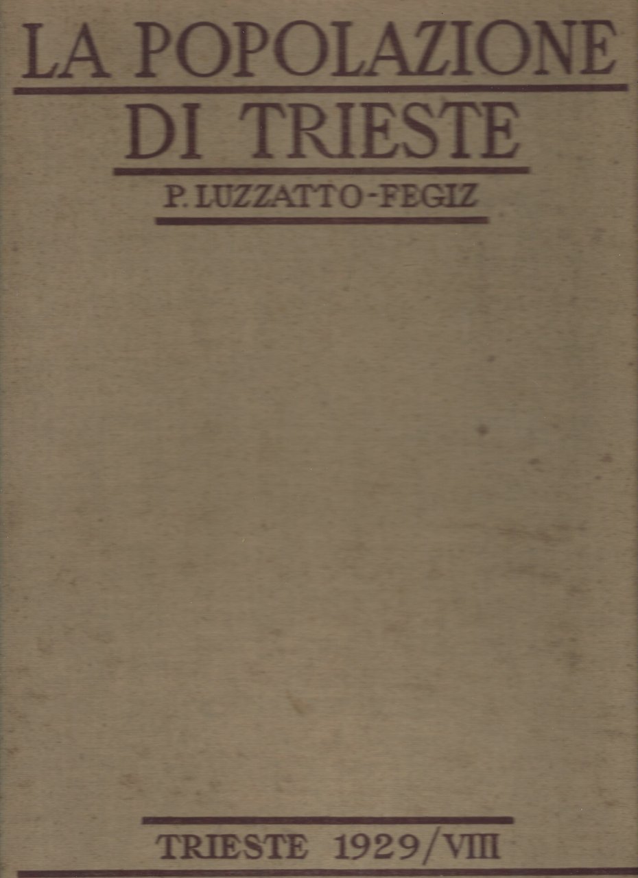 La popolazione di Trieste