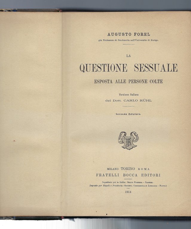 La questione sessuale esposta alle persone colte. Versione italiana del …