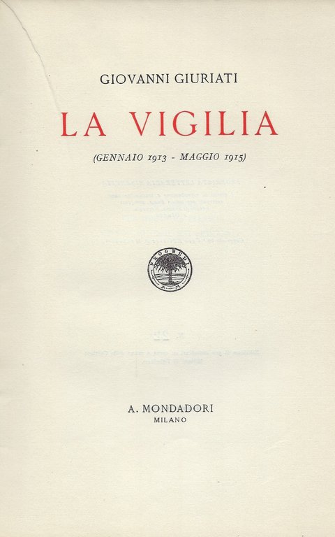 La vigilia (gennaio 1913 - maggio 1915)