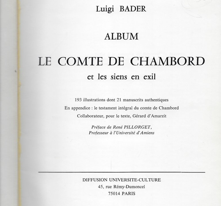 Le comte de Chambord et les siens en exil