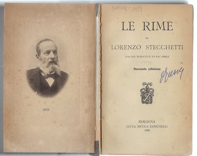 Le rime di Lorenzo Stecchetti. Con due ritratti e un …