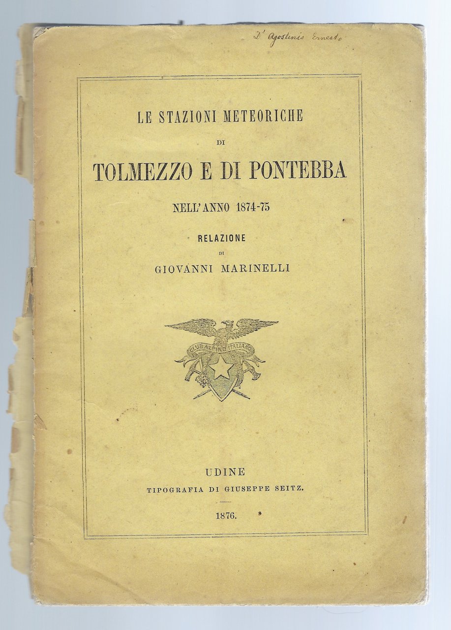 Le stazioni meteoriche di Tolmezzo e di Pontebba