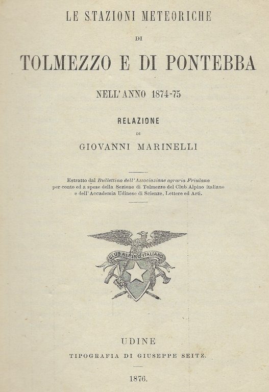 Le stazioni meteoriche di Tolmezzo e di Pontebba