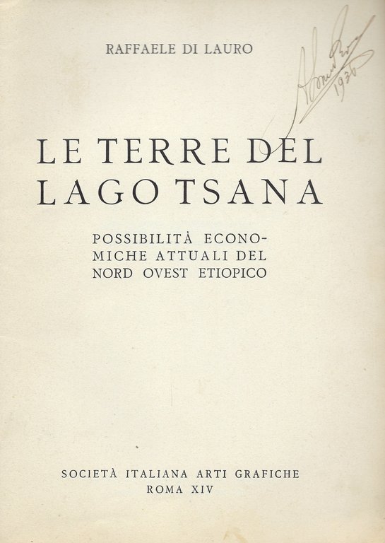 Le terre del lago Tsana: possibilità economiche attuali del nord …