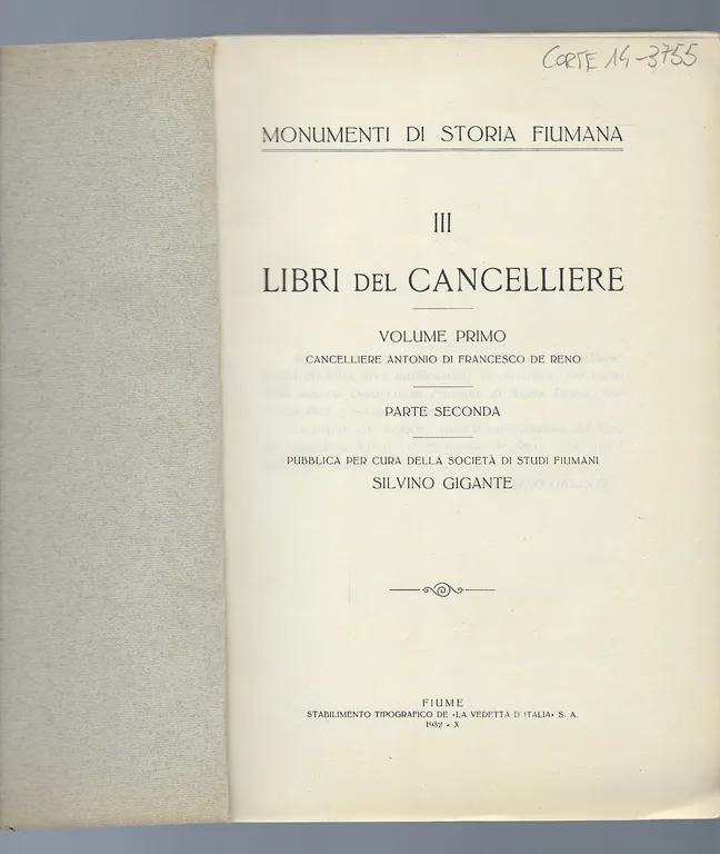 Libri del Cancelliere. Volume primo, parte seconda. | Immagine Gallery 3