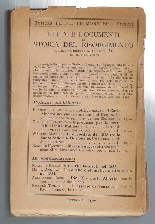 Lodovico Frapolli e le sue missioni diplomatiche a Parigi (1848-1849).