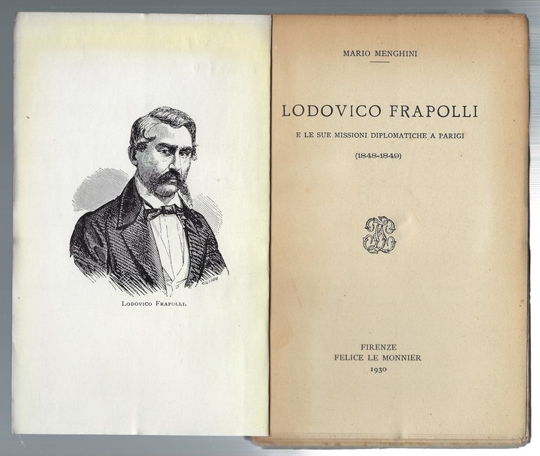 Lodovico Frapolli e le sue missioni diplomatiche a Parigi (1848-1849).