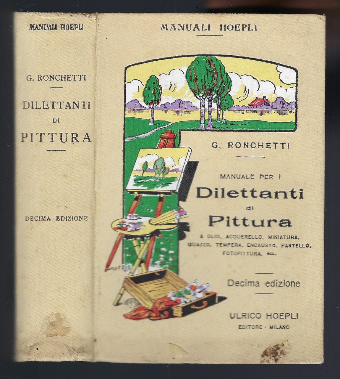 Manuale per i dilettanti di pittura a olio,acquerello,miniatura,guazzo,tempera,encausto,pastello,fotopittura etc.
